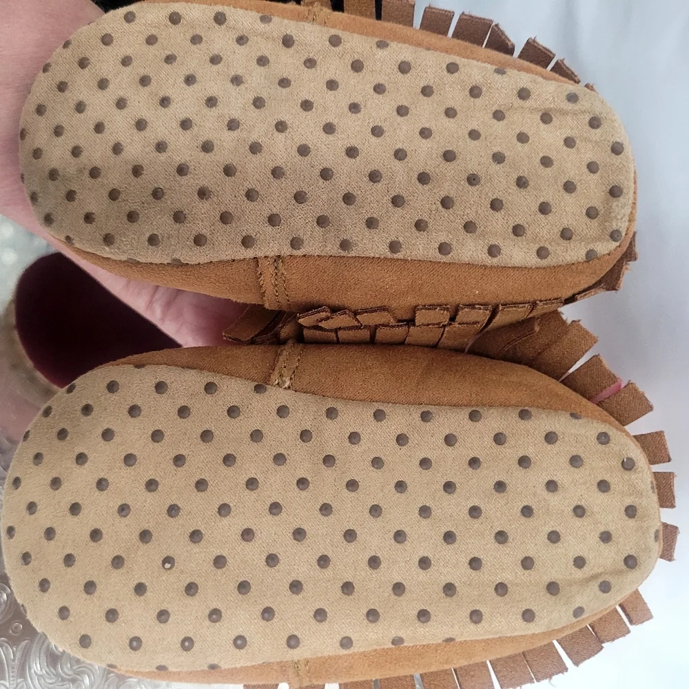 MOCCASINS!!! Three Pairs Of Baby Moccasins From Old Navy. Size18-24M